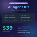 AI Agent Starter Kit: Claude + React + Supabase Chatbot Template